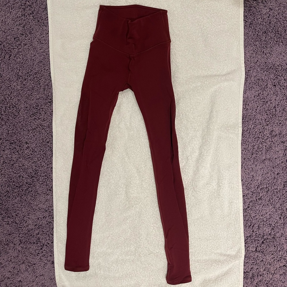Red Lululemon leggings